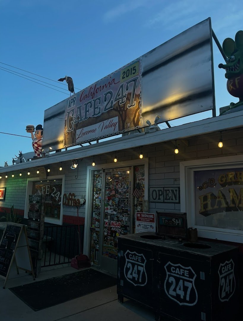 Front view of Cafe 247 in Lucerne Valley.