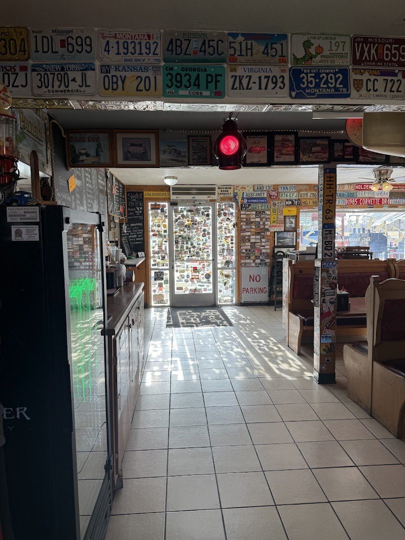 Restaurant interior with wheelchair-accessible seating nearby.